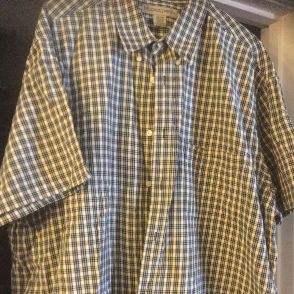 NWOT men’s xxl plaid button up shirt